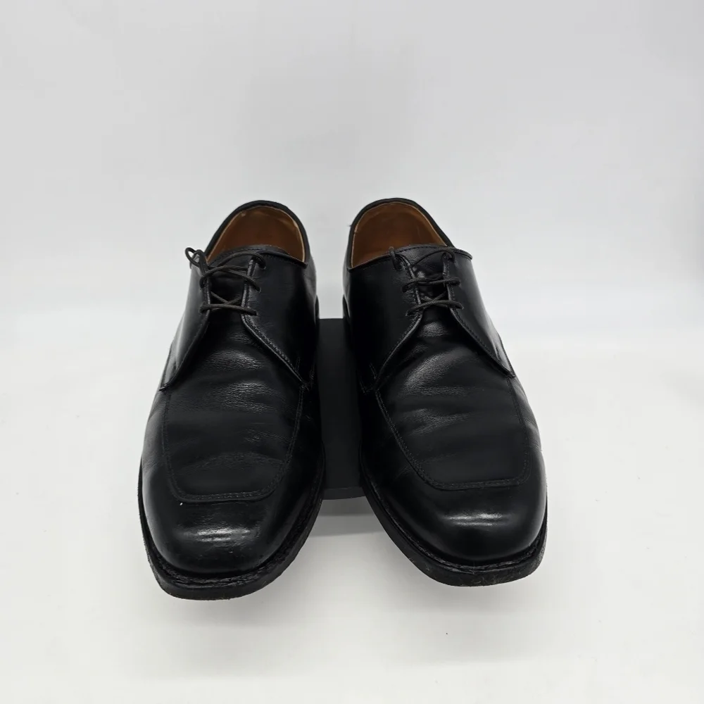 Allen Edmonds Shoe Mens 10.5 3E Burton Black Apron Toe Derby Oxford Dress